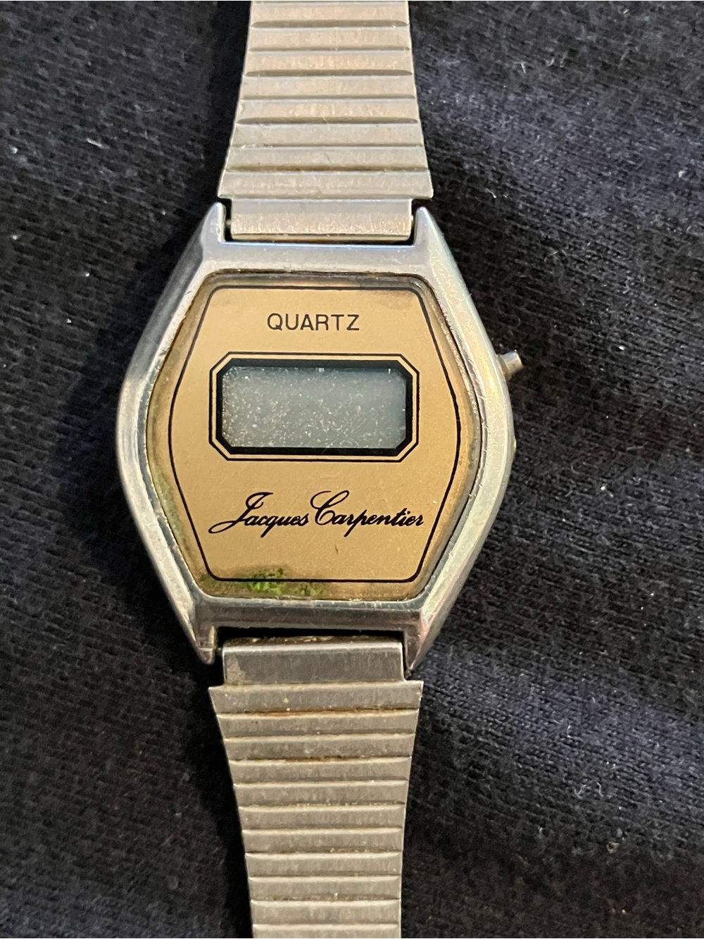 Gold-Tone Digital Quartz Watch for Women